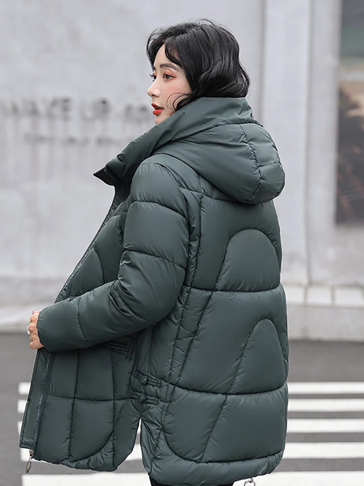 AOSSVIAO 2023 New Women Winter Jacket Long Warm Parkas Female Thicken Coat Cotton Padded Parka Jacket Hooded Outwear