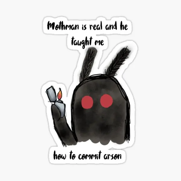 Mothman Arson 5 шт. наклейки для забавного бампера аниме стены милые домашние