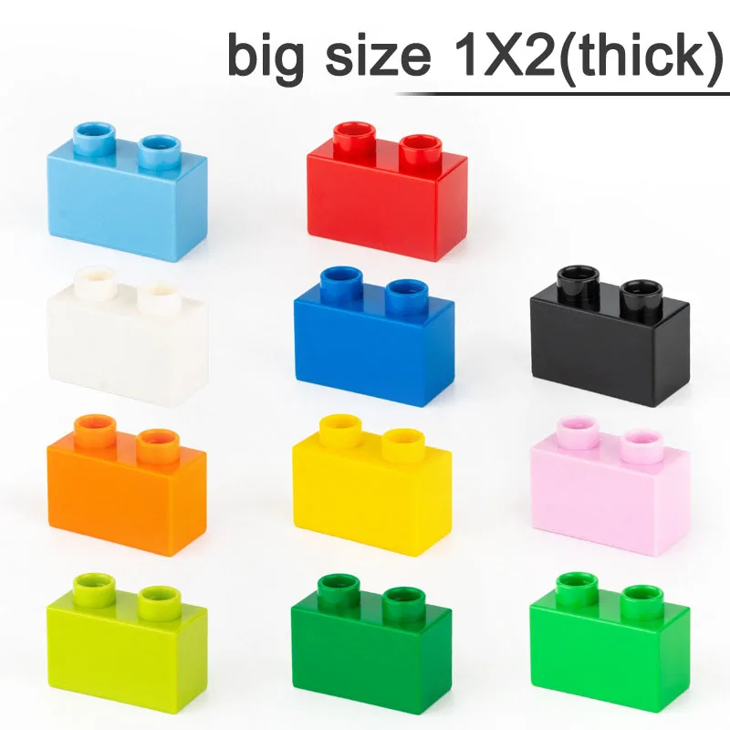 

MOC DIY Building Block Brick 1 X 2 Bricks Assembled Accessories Bulk Part Compatible with duploeds Toys