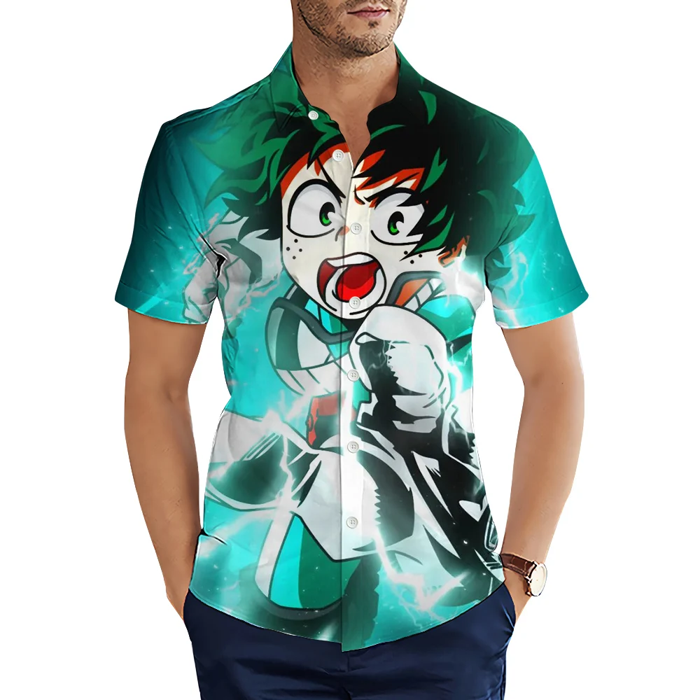 

Модные рубашки CLOOCL в стиле аниме, модный бренд, моя геройская академия, повседневные рубашки с 3D принтом для мужчин, женская одежда, Прямая п...