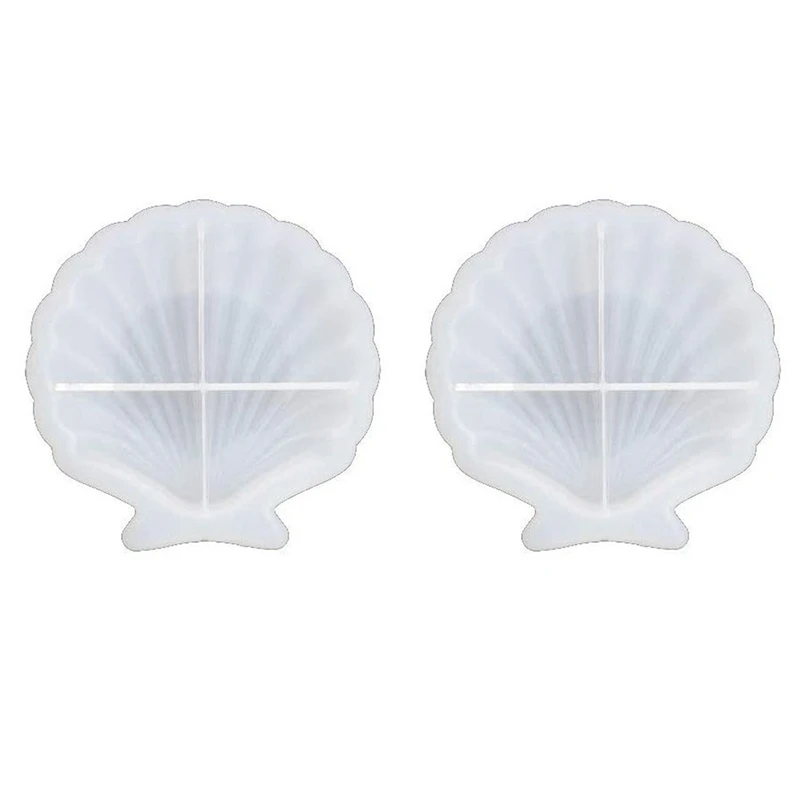 

2X Handmade Cute Dish Resin Mold Jewelry Making Tools Shell Plate Silicone Resin Casting Dish Mould