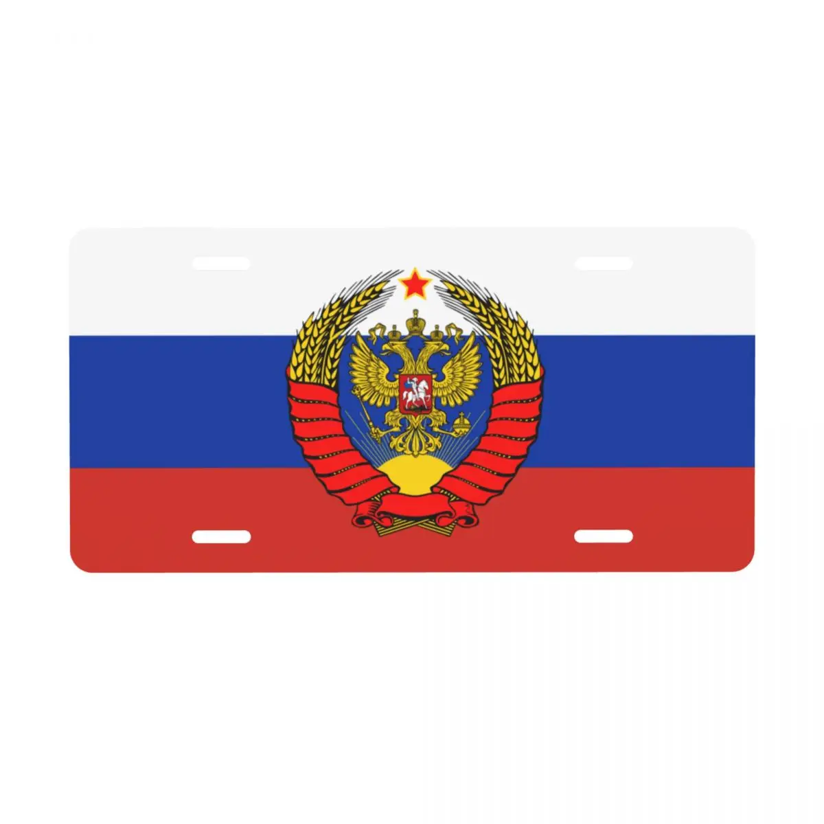 Флаг России с советским орлом номерной знак герб оружия декоративный