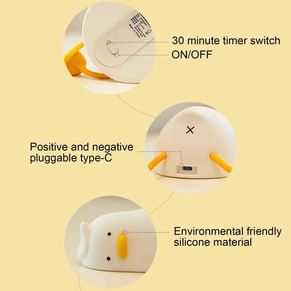 Мультяшный Ночной светильник в форме утки декоративная настольная лампа высокой