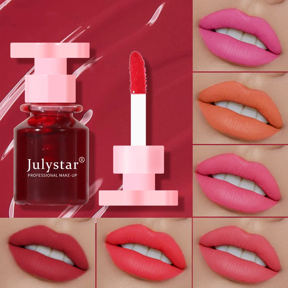 

6 Colors Moisturizing Liquid Lipstick Jelly Lasting Red Pink Lip Gloss Sexy Non Sticky Cup Lip Tint Korean Lip Makeup Maquillaje