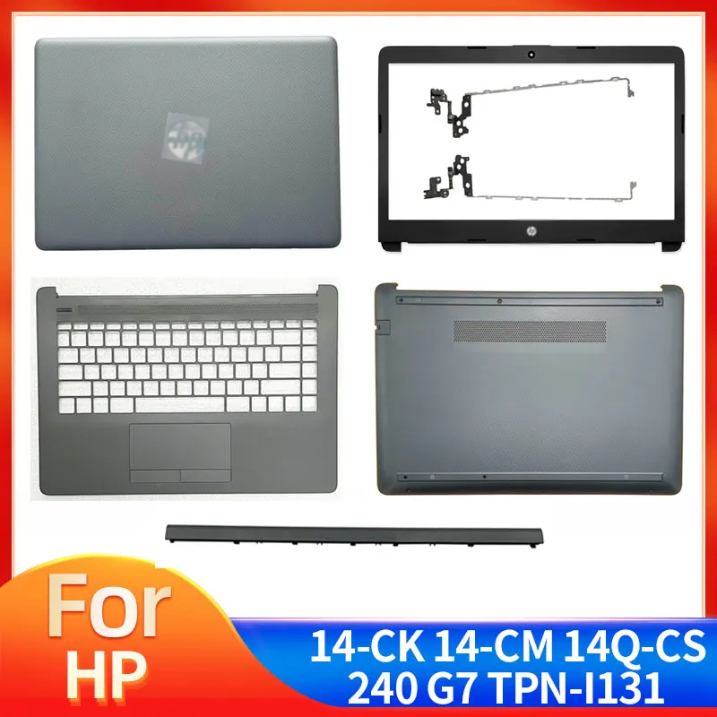 

New For HP 14-CK 14-CM 14-DG 14Q-CS 240 G7 245 246 G7 LCD Back Cover Front Bezel Hinges Palmrst Bottom Case Gray 14inch