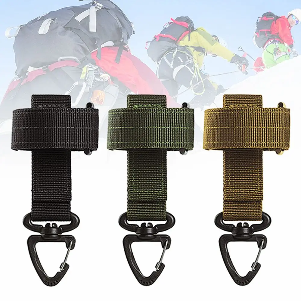 

Pouch Belt Molle Hook Hanging Buckles Outdoor Keychain Gloves Hook Fixed Pocket Belt Storage Buckle Gloves Rope Holder