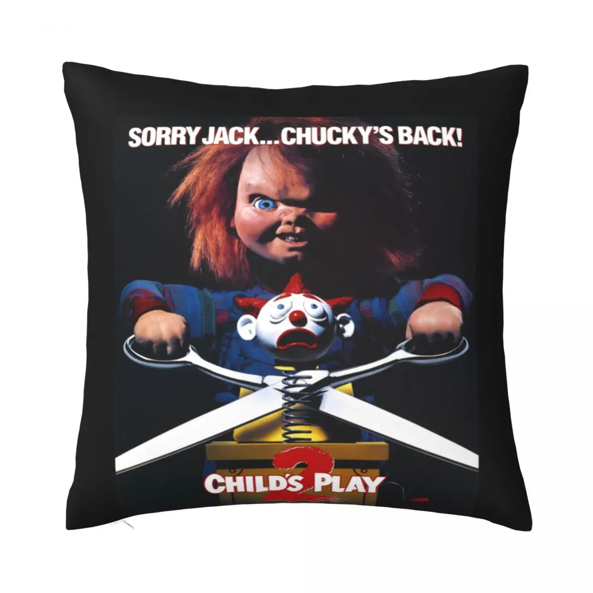 

Child's Play Pillowcase Printing Polyester Cushion Cover Decorative Horror Movie Pillow Case Cover Bed Zippered 40*40cm