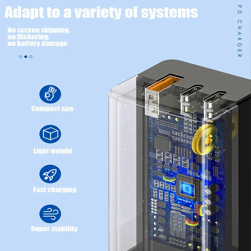 Зарядное устройство DteeDck складное с USB-портами 65 Вт