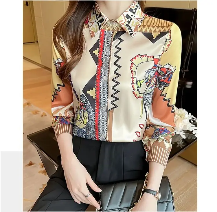 FANIECES 한국국뷰뷰뷰옷 옷 свободные рубашки для офиса женские рубашки-поло с воротником