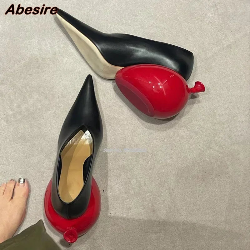 Женские туфли-лодочки с острым носком на каблуке 41 цвет