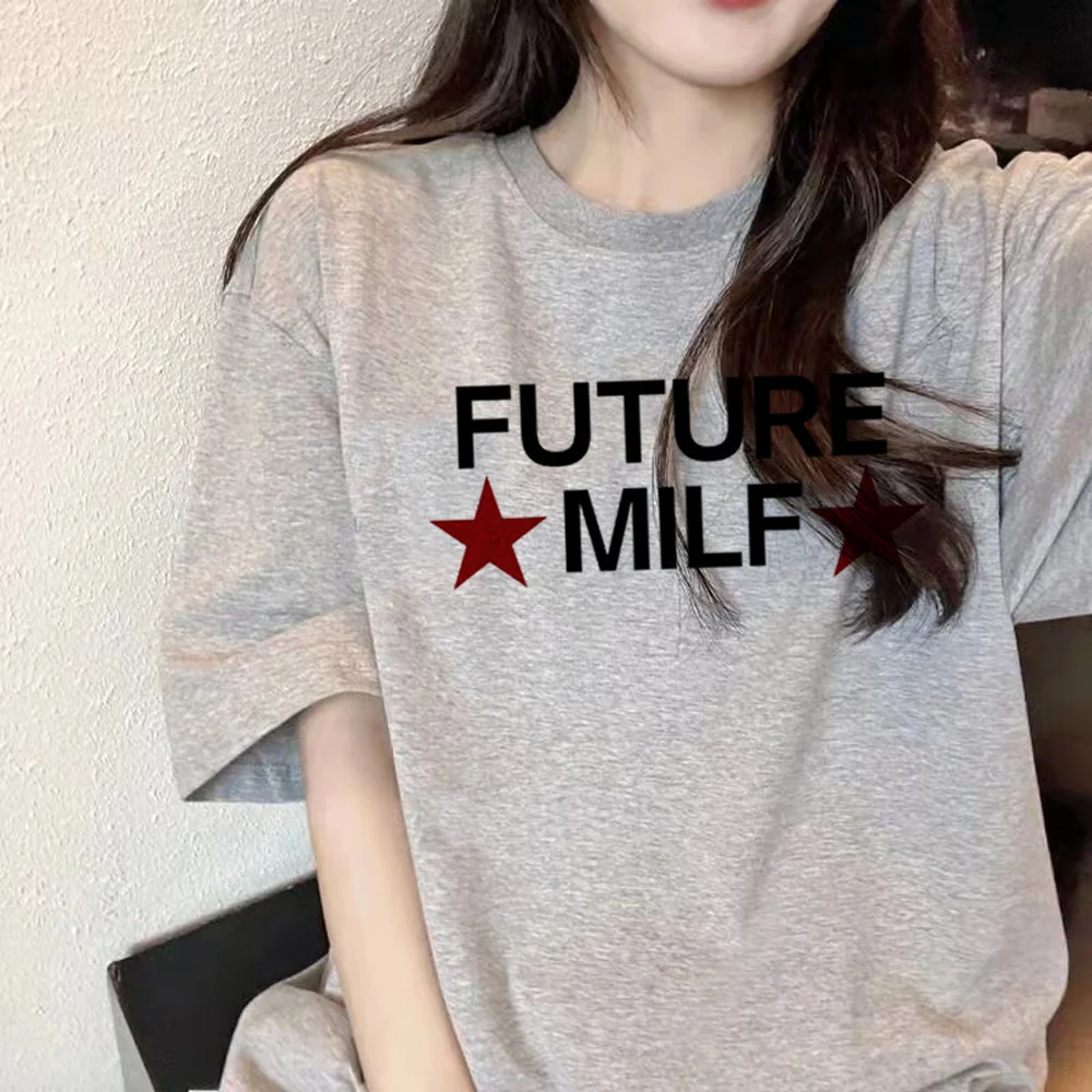 

Женская дизайнерская футболка future milf, дизайнерская одежда для девушек