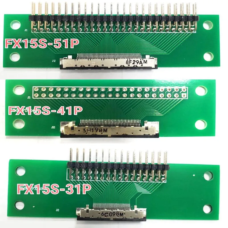 Фото Тестовая плата для разъемов JAE FX15S-31P/FX15S-41P/FX15S-51P с интерфейсом DuPont 2.54 №1