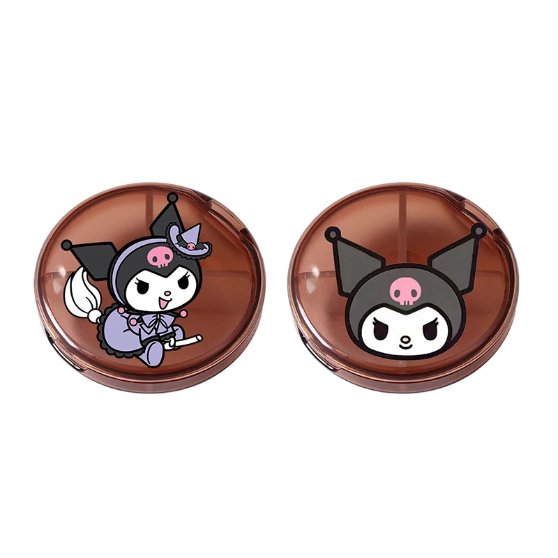 Контейнер для таблеток Sanrio Kuromi Hello Kitty с 4 отделениями