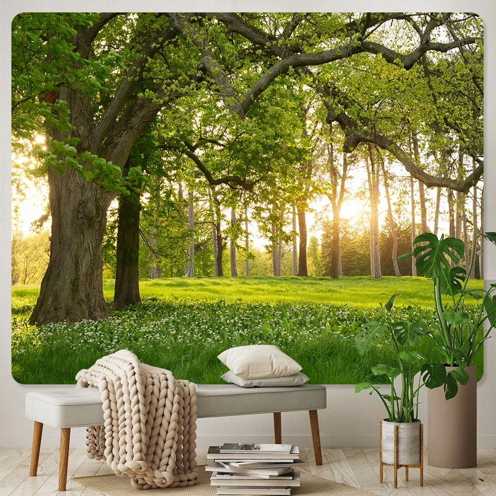 

Психоделический лес гобелен из полиэстера