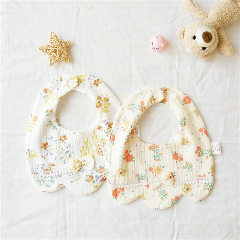 

Baby Bib Cartoon Strawberry Cherry Kids Newborn Cotton Feeding Saliva Towel for Baby Girl Boy Teething Chewing Food Gift QX2D
