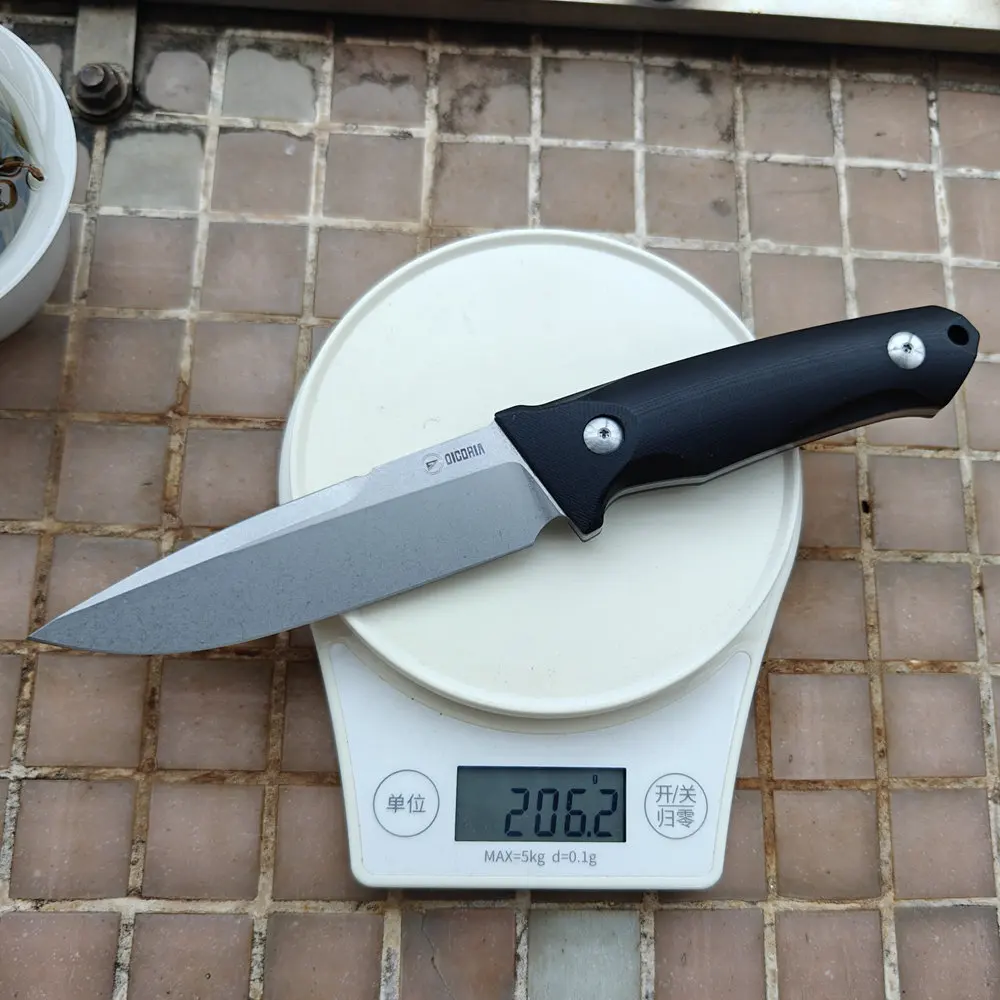 Фото Нож DICORIA 2026 BlackGlory с фиксированным клинком из стали DC53 (60 HRC), рукоять G10, для кемпинга, туризма, активного отдыха, кухни, EDC, выживания №4