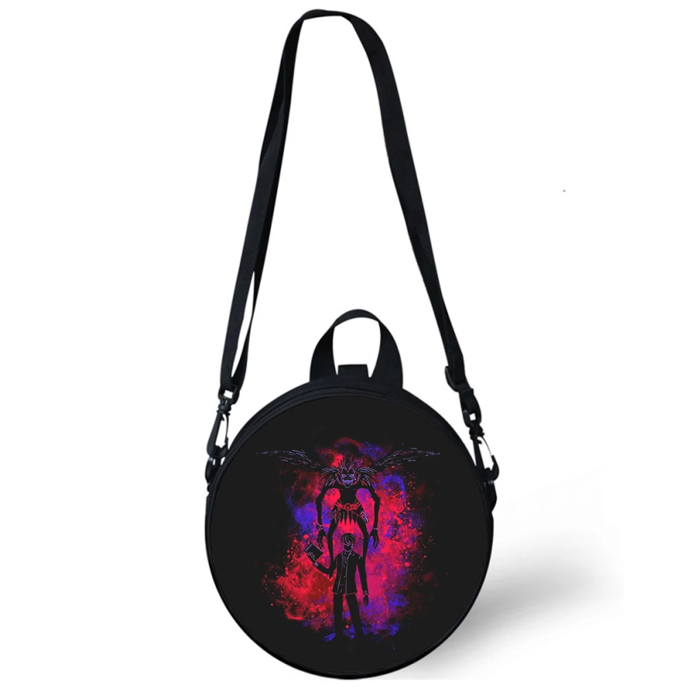 ANIME DEATH NOTE Child kindergarten Bag 3D Print Crossbody Shoulder Bags For School Women Mini Round Bagpacks Rugtas Bag
