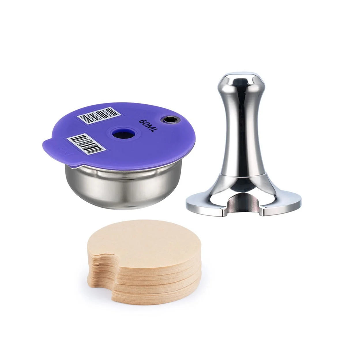 

60ML Reusable Coffee Capsule Pods for Machine Series Refillable Filter Hammer