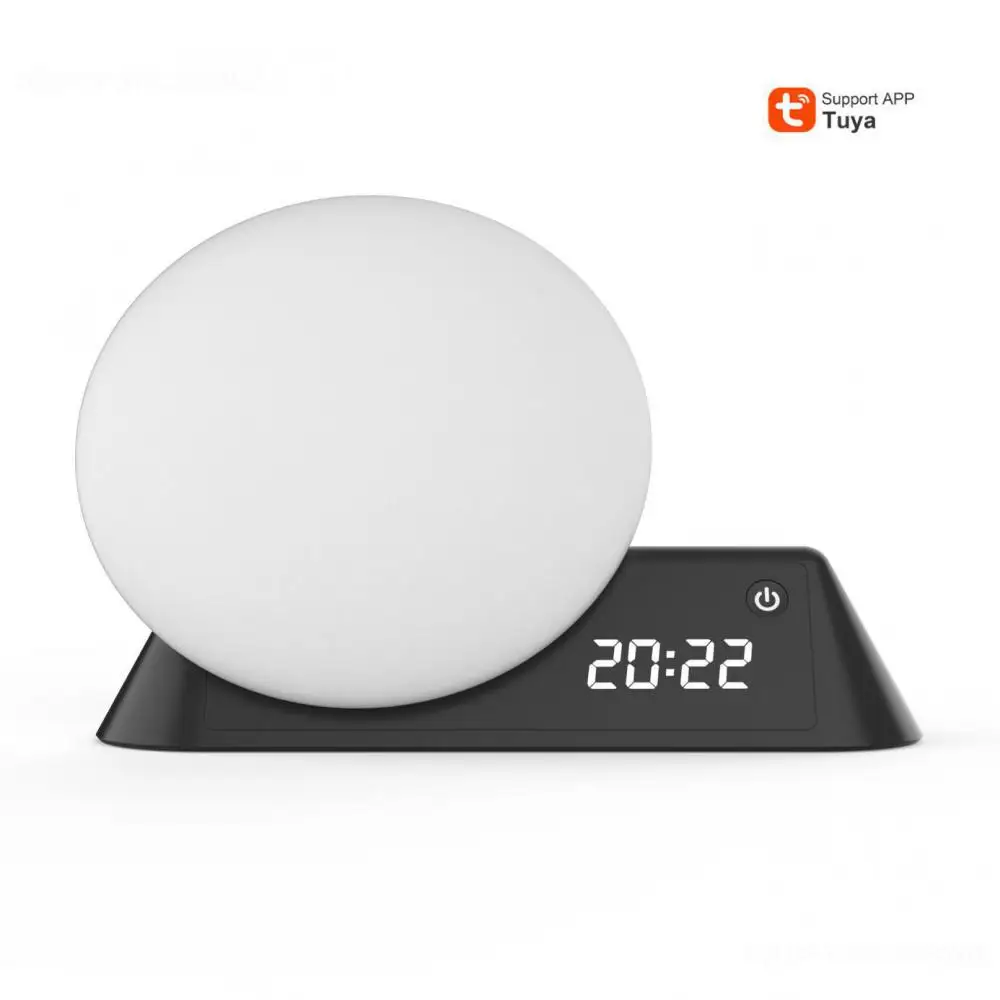 

Wake Up Smart Light For Bedroom Tuya App Works With Alexa Google Home 10 Colors With 15 Soothing Sound Wake Up Light Alarm Clock