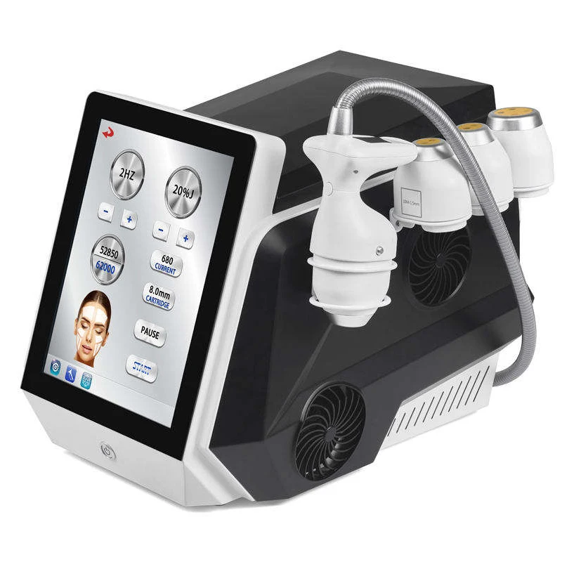 

Máquina de ultrasonido de hielo indolora, dispositivo de eliminación de arrugas y estiramiento de piel, 62000 disparos, Vmax Sma