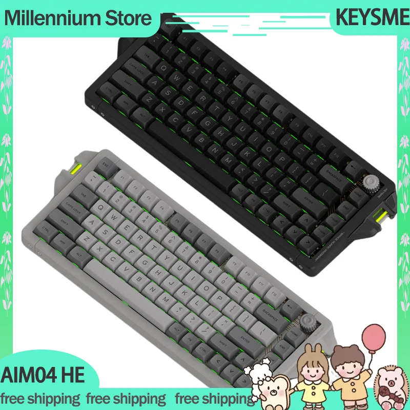 KEYSME AIM04 HE Магнитный переключатель Механическая клавиатура 3 режима 2 4G