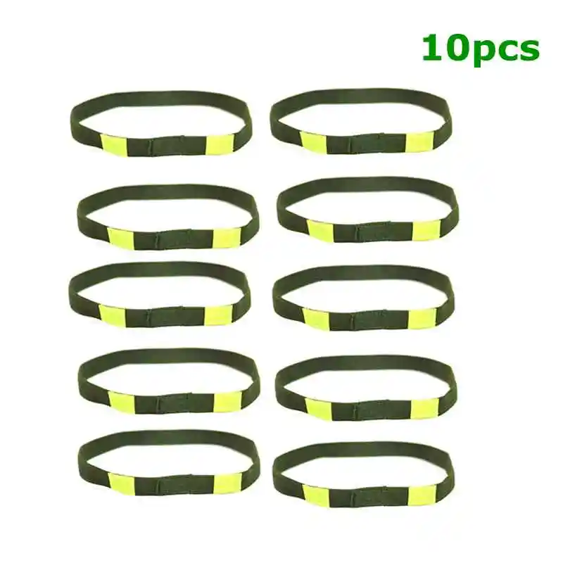 

10Pcs Helmet Straps Durable Tactical Helmet Reflective Strap Camoflauge Helmet Band Straps for M1 M88 MICH M35 Helmet