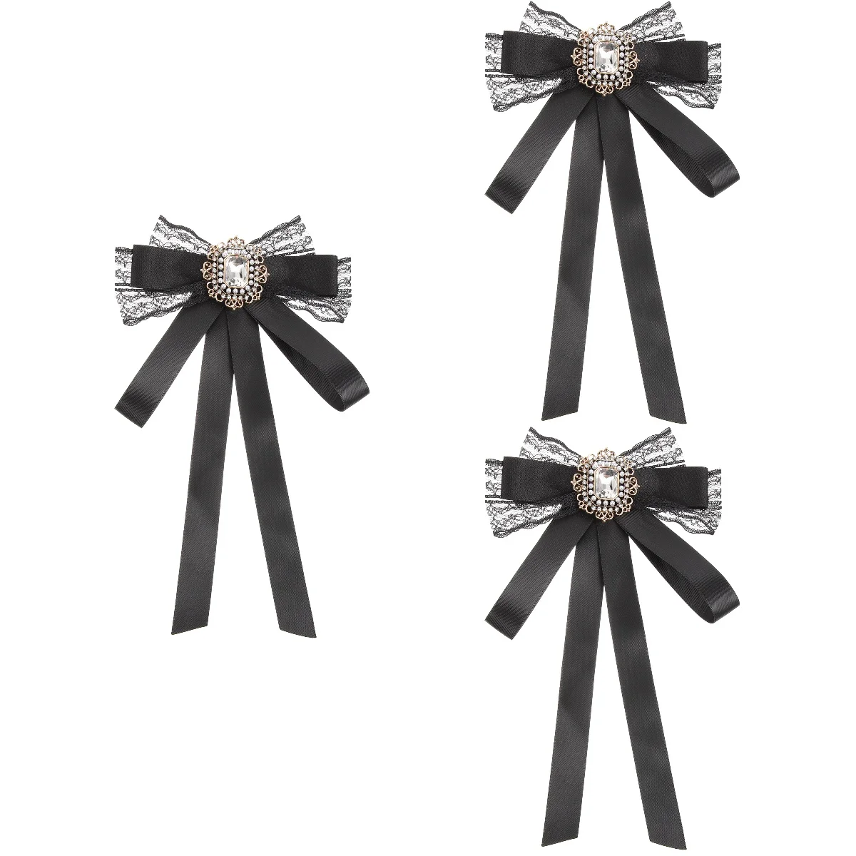 

Lace Bow Tie Flower Brooch Fashion Jewelry Women Brooches Dress Backpacks Hair Ties