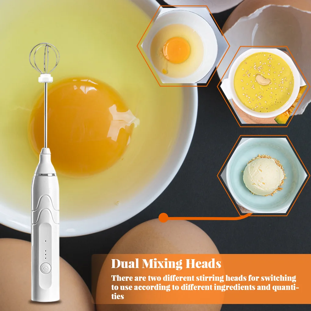 

Kitchen Electric Wireless Egg Whisk Mixer Milk Frother Handheld Foam Maker Drinks Coffee Stirrer