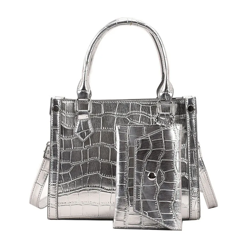 

Herald Fashion Crocodile Pattern Women Crossbody Bag with Coin Purse Pouch Luxury Brand Lady Messenger Shoulder Side Handbag