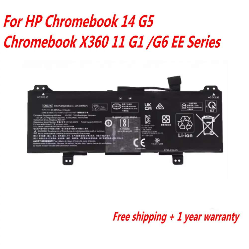 НОВЫЙ аккумулятор GM02XL для HP Chromebook 14 G5 X360 11 G1/G6 серия EE 917679 -271 HSTNN-DB7X HSTNN-UB7M GM02