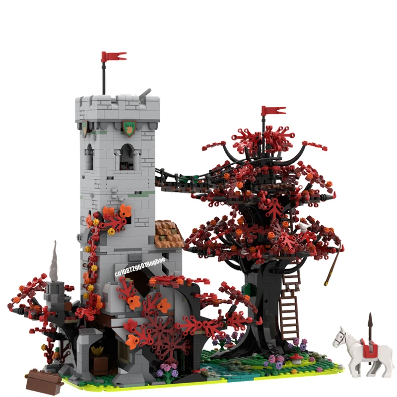 Новинка 2046 шт. Европейский средневековый уличный вид пересечение дерева модель