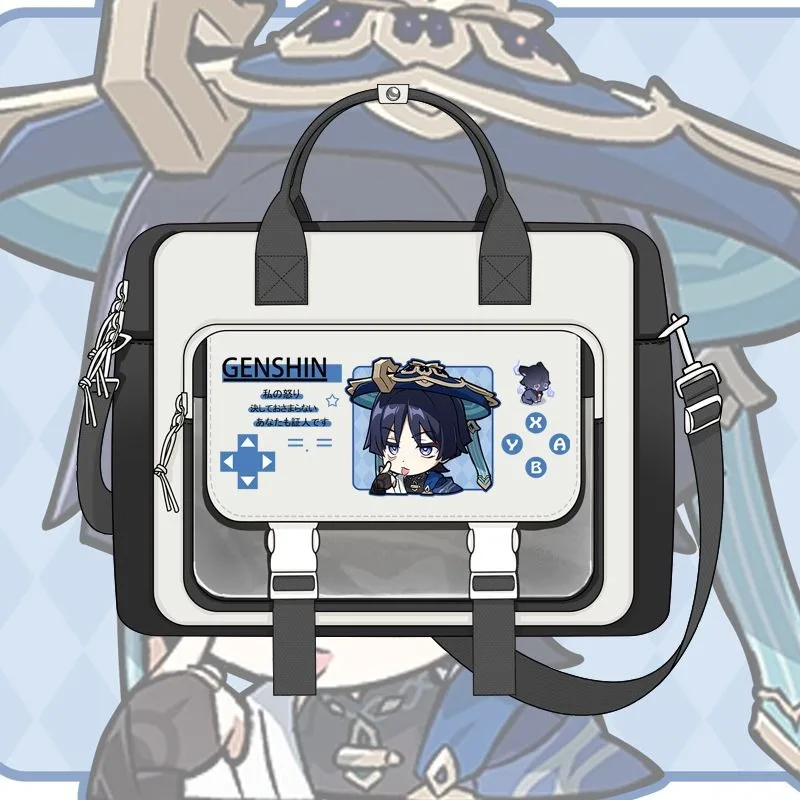 Игра Genshin Impact Косплей Сяо Странник Tartaglia Zhongli Raiden Shogun Мультяшная сумка Кампус