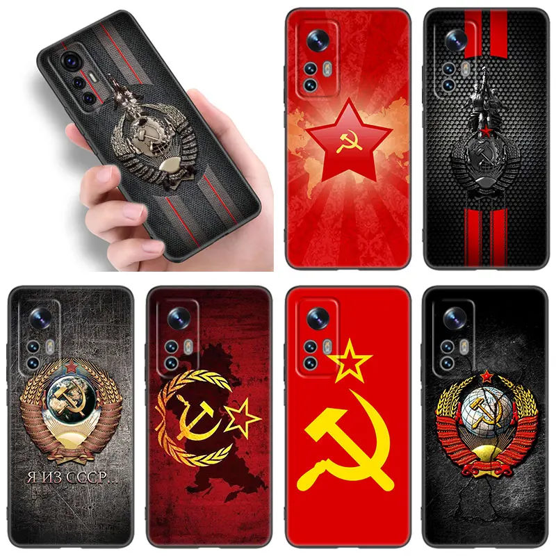Винтажный чехол для телефона СССР для Xiaomi Mi 8 9 SE 10 10T 11 12 A2 Lite 9T 11T 12S 12T Pro A3 6X 12X 11i, мягкий черный чехол из ТПУ