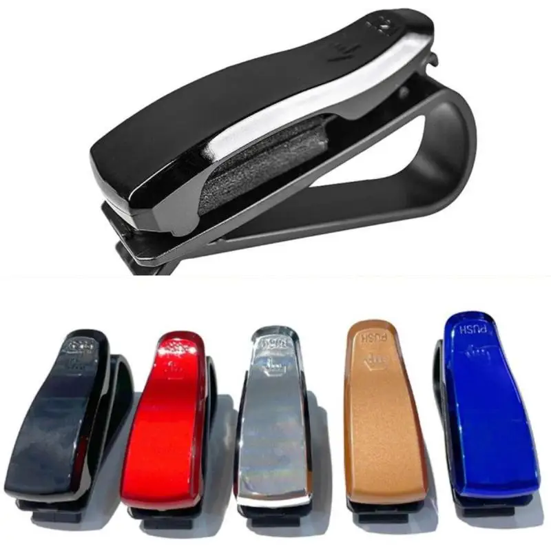 

Universal Car Auto Sun Visor Glasses Box Sunglasses Clip Ticket Card Holder Stand Fastener Pen Case Car Eyeglasses Accessories