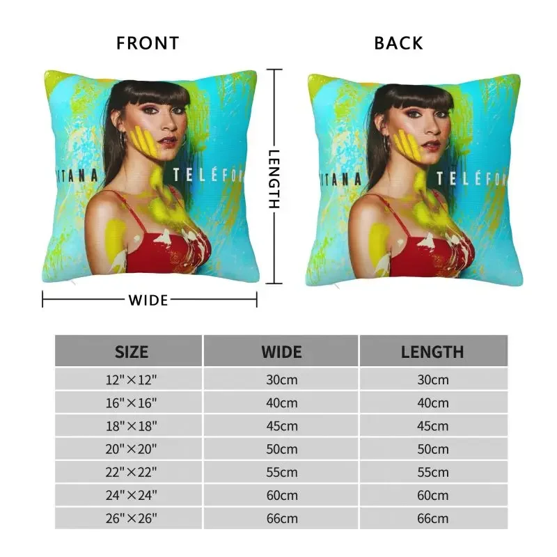 Бархатные милые наволочки для дивана с испанской певицей 40x40 см