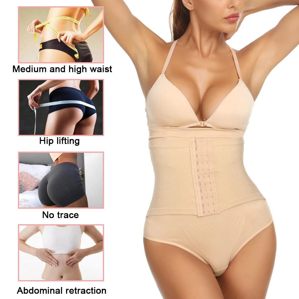 Velssut Women Waist Cincher Shapewear Thong Corset Waist Trainer Body Shaper Tummy Control Panties Slimming Belt Underwear