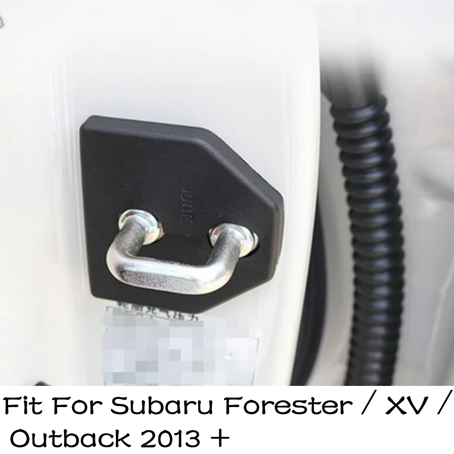 

Inner Car Door Lock Plastic Protective Cover Kit 4PCS Fit For Subaru Forester / XV / Outback 2013 - 2019 Black Accessories