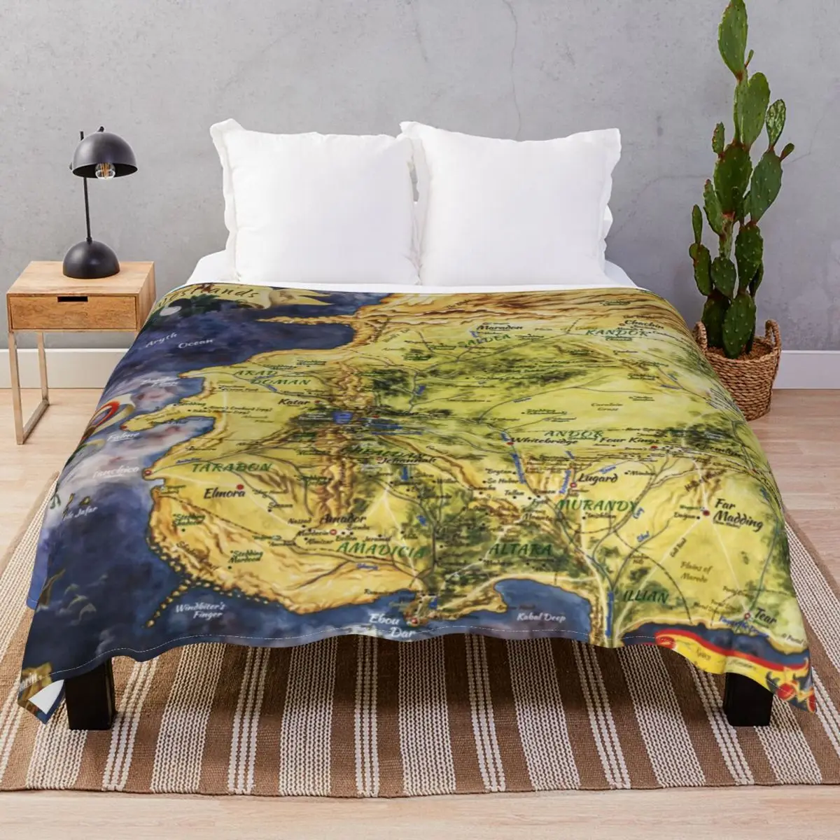 Fantasy Wheel Of Time Map Blanket Fleece Plush Decoration Breathable Throw Blankets for Bedding Home Couch Camp Office