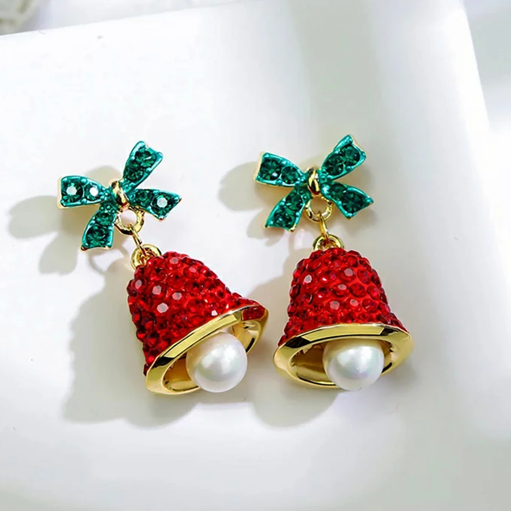 

Hot Sale S925 Silver Needle Christmas Series Earrings Fashion Collection Asymmetric Earrings Sweet and Lovely Women Holiday Gift