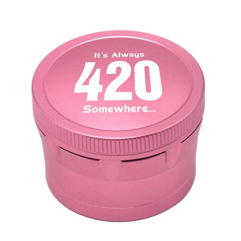 

420 Gras Slijpmachines Voor Roken 4-Lagen Aluminium Herb Tabak Shredder 63 Mm Diamater Spice Crusher Weed Accessoires