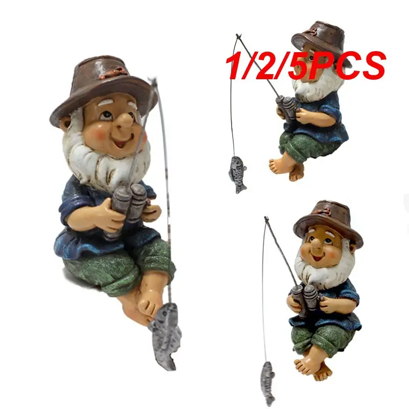 

1/2/5PCS Garden Fishing Statue Outdoor Naughty Art Statues Dwarf Sculpture Naughty Figurine Garden Decoration