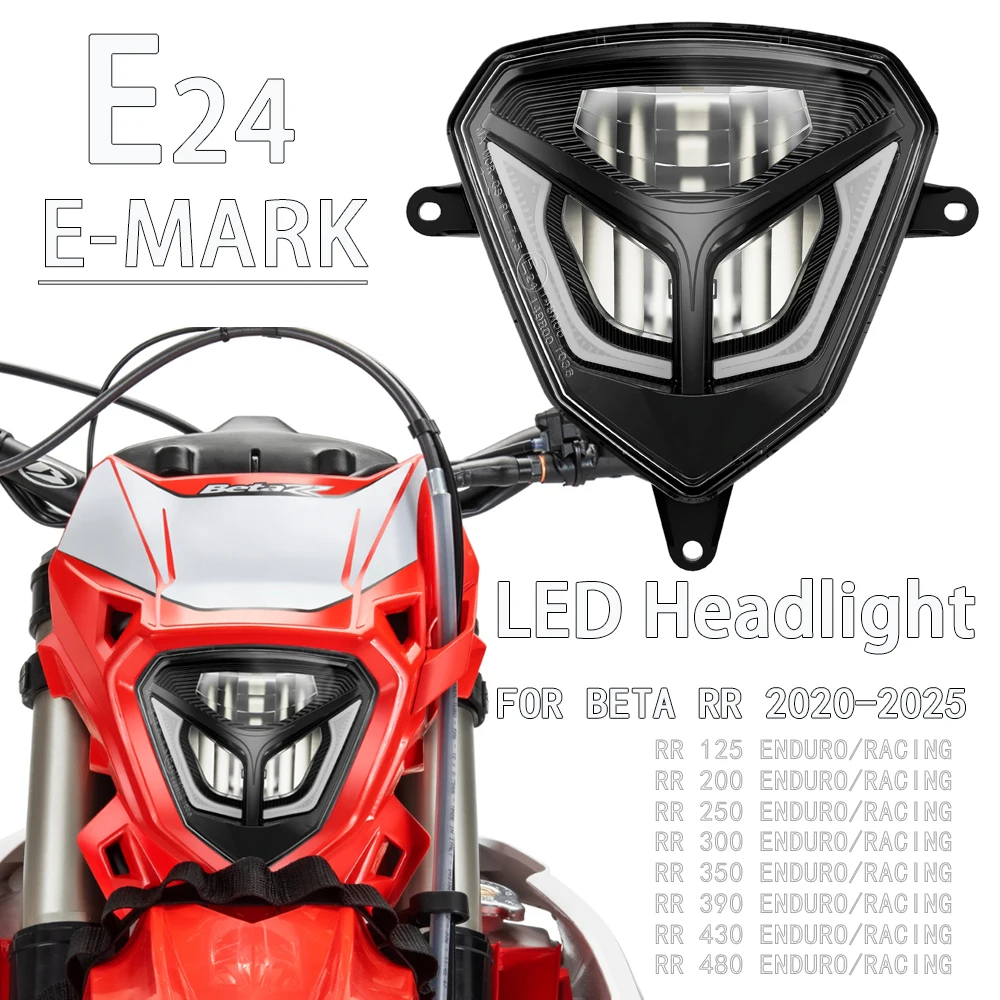 

Светодиодная фара для Beta RR 125 200 250 300 350 390 430 480 Xtrainer 2020-2025 Enduro Racing Мотоциклетная фара