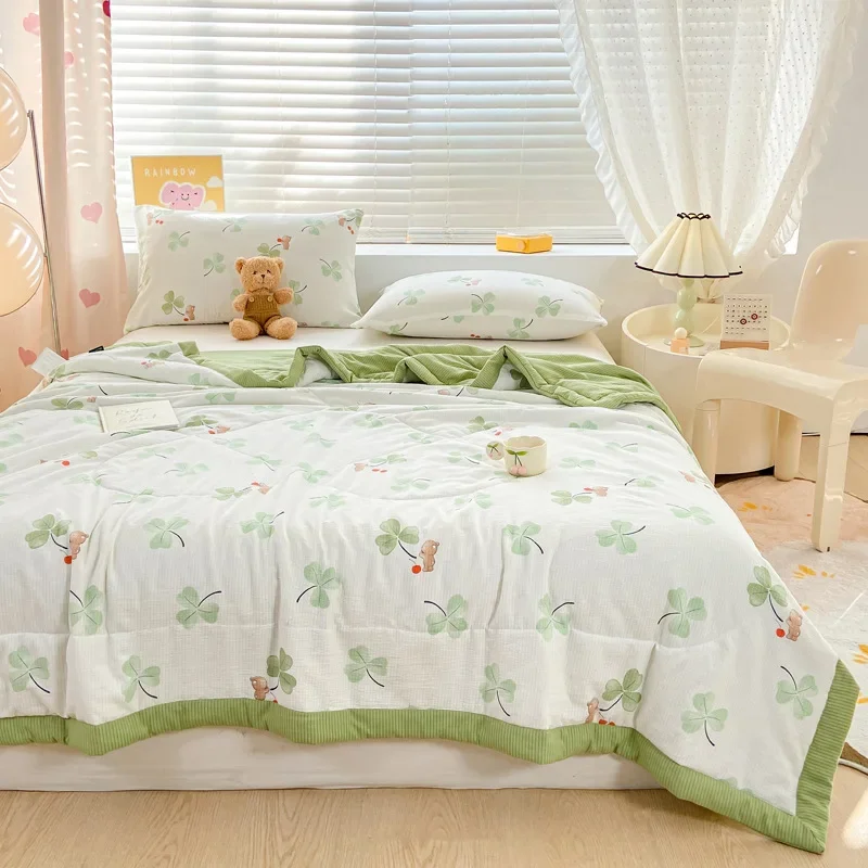 

Летнее стеганое одеяло Xia Liang из полиэстера и хлопка