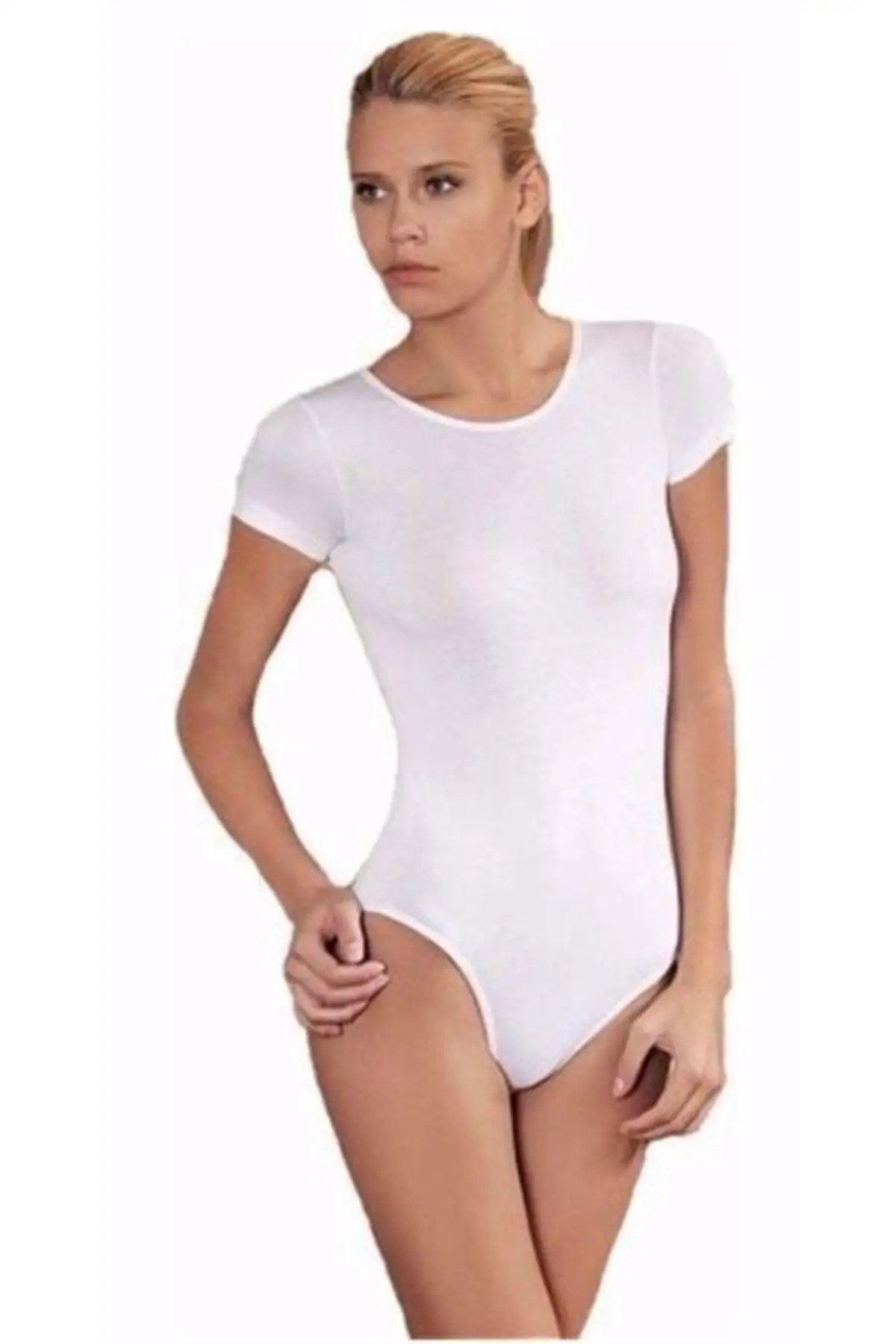 

Women's Bodysuit Short Sleeve Crew Neck Snapped Bodysuit 3 Pieces 6182 Rompers Jumpsuits shath Skinny Summer Streetwear