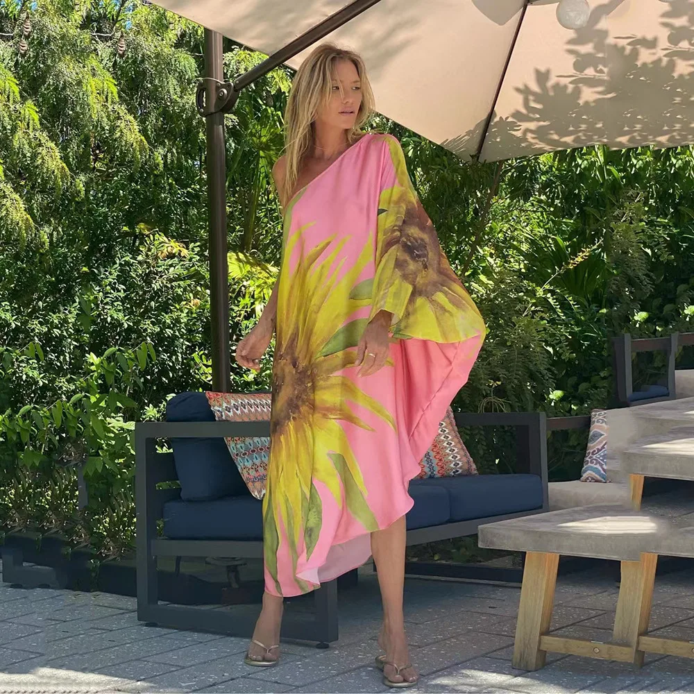 

Женское платье с расклешенными рукавами, модное элегантное прямое платье с принтом, новинка на весну и осень