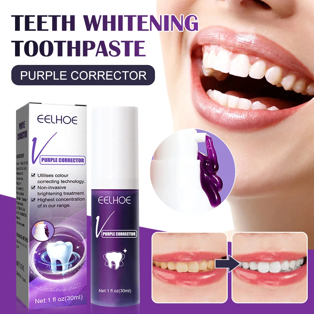 

30ML Tooth Whitening Foam Color Corrector Mousse Stains Removal Fresh Breath Tooth Cleaning Brightening Toothpaste Oral Care