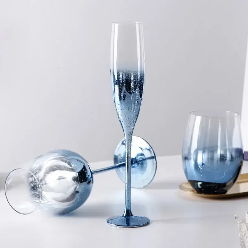Star Sky Crystal Glass Goblet Blue Red Wine Cup Household High Beauty Light Luxury Water Party Champagne