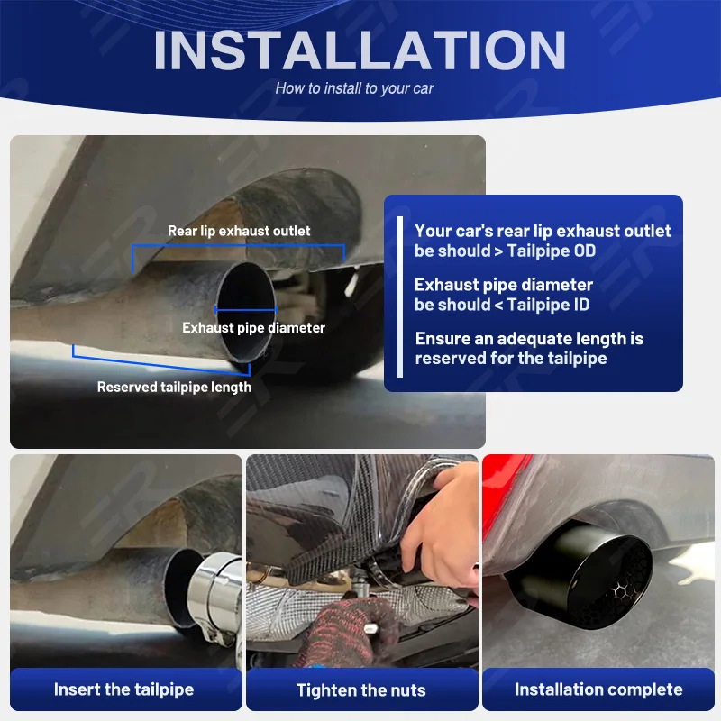 Наконечник Выхлопной Трубы ER Upgrade аксессуары для автомобиля сотовый матовый