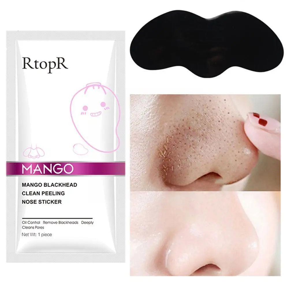 

1pc New Style Mango Blackhead Remover Nose Mask Acne Peeling Strip Pore Lift Mask Acne Firming Face Black F9V5