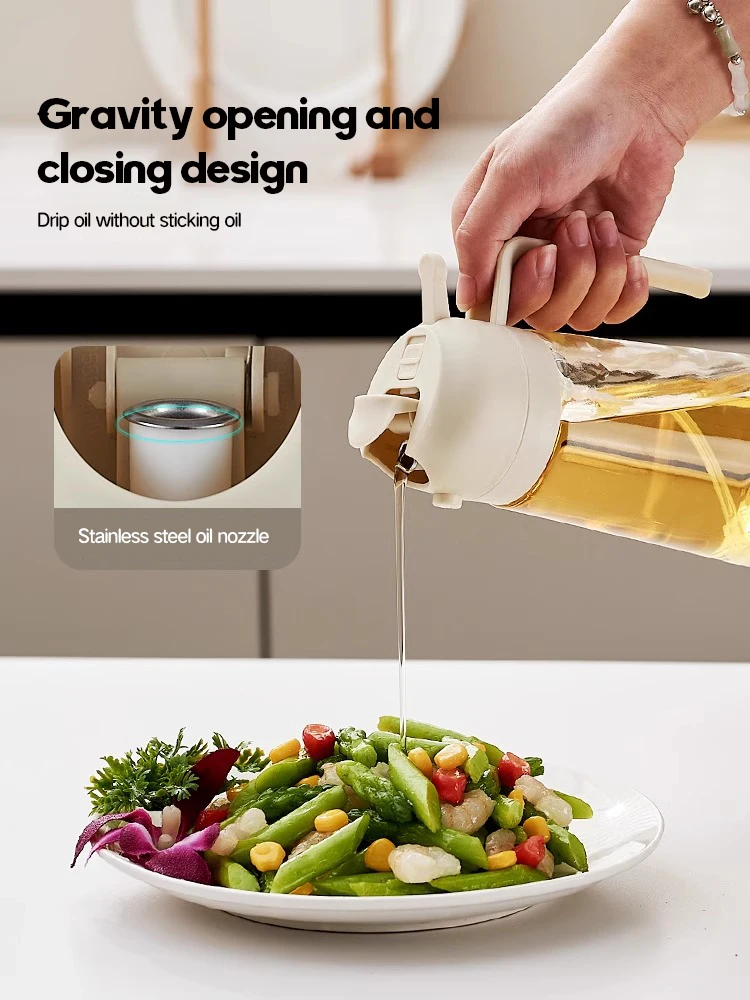 Кухонный и бытовой спрей двойного назначения стеклянный горшок для масла